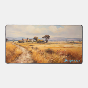 Gepersonaliseerde Zomer Veld Landschap Desk Mat