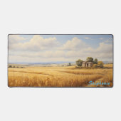Gepersonaliseerde Zomer Veld Landschap Desk Mat (Voorkant)