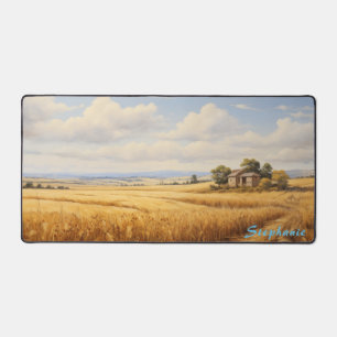 Gepersonaliseerde Zomer Veld Landschap Desk Mat