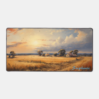Gepersonaliseerde Zomer Veld Landschap Desk Mat