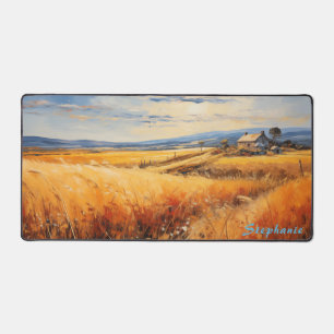 Gepersonaliseerde Zomer Veld Landschap Desk Mat