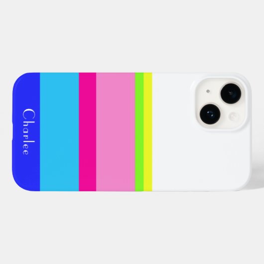 Gepersonaliseerde zomer vibes kleur blok telefoonh Case-Mate iPhone case (Achterkant (horizontaal))