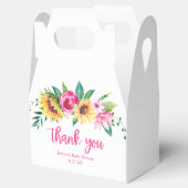 Gepersonaliseerde zonnebloem Baby shower dank u Bedankdoosjes (Geopend)