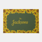 Gepersonaliseerde Zonnebloem Borded Deurmat (Voorkant)