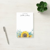 Gepersonaliseerde zonnebloemen en distels rustiek post-it® notes (Kantoor)