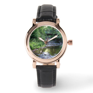 Gepersonaliseerde zonovergoten Serenity Mountain C Horloge
