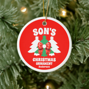 Gepersonaliseerde zoon foto kerstboom Ornament