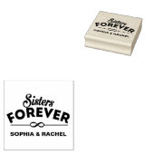 Gepersonaliseerde zussen voor altijd 	rubberstempel (Gestempeld)