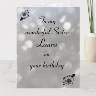 Gepersonaliseerde zuster Birthday Kaart