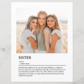 Gepersonaliseerde zuster definitie citaat Wall Art (Voorkant)