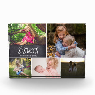 Gepersonaliseerde Zusters Foto Collage krijtbord e