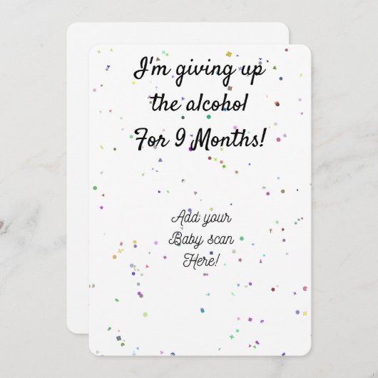 Gepersonaliseerde zwangerschap aankondiging (Voorkant / Achterkant)