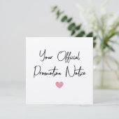 Gepersonaliseerde zwangerschapsaankondiging bedankkaart (Staand voorkant)