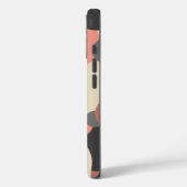 Gepersonaliseerde zwart-rode moleculen iPhone case (Achterkant / Links)