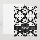 Gepersonaliseerde zwart-wit abstract briefkaart (Voorkant / Achterkant)