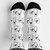 Gepersonaliseerde zwart-wit bowling Sokken w / Naa (Top)