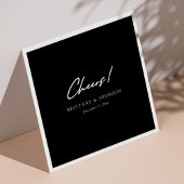 Gepersonaliseerde zwart & wit bruiloft servetten