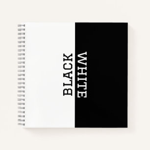 Gepersonaliseerde zwart-wit Elegant Inspirerend Notitieboek