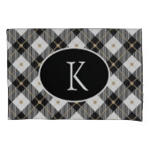 Gepersonaliseerde zwart-wit-goudspeldenmakerij kussensloop (Voorkant)