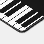 Gepersonaliseerde zwart-wit grote piano toetsen bureaumat (Hoek)