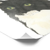 Gepersonaliseerde zwart & wit Ragamuffin Cat Art Foto Afdruk (Hoek)