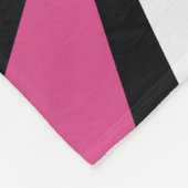 Gepersonaliseerde Zwart Wit Roze Schattigee Pinguï Fleece Deken (Hoek)