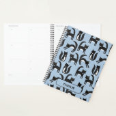 Gepersonaliseerde zwart-wit Schattige Tuxedo Cat Planner (Display)