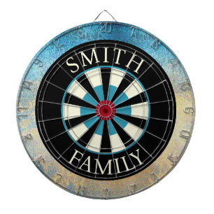 Gepersonaliseerde zwarte blauwe dartbord