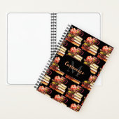 Gepersonaliseerde zwarte boeken en thee (Binnen)