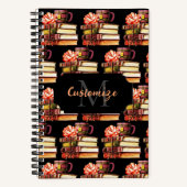 Gepersonaliseerde zwarte boeken en thee (Voorkant)