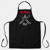 Gepersonaliseerde zwarte Chef Dad #FATHERSDAY Pit  Schort (Voorkant)