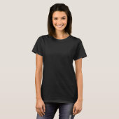 Gepersonaliseerde zwarte coach-tekst t-shirt (Voorkant volledig)