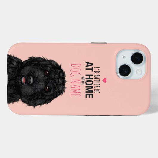Gepersonaliseerde zwarte Cockapoo Case-Mate iPhone Case (Achterkant (horizontaal))