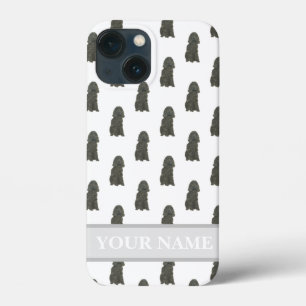 Gepersonaliseerde zwarte Cocker Spaniel Dog iPhone 13 Mini Hoesje