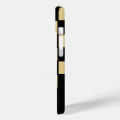 Gepersonaliseerde zwarte en gouden cheque Case-Mate iPhone case (Achterkant / Links)