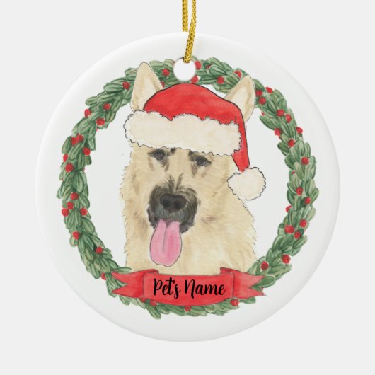Gepersonaliseerde zwarte en Tan German Shepherd Keramisch Ornament (Voorkant)
