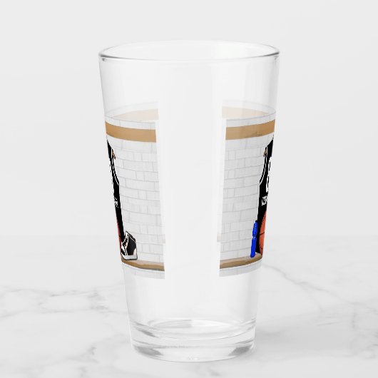 Gepersonaliseerde zwarte en witte Basketball Jerse Glas (Rechts)