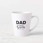 Gepersonaliseerde zwarte en witte vader van de bru latte mok (Rechts)