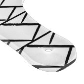 Gepersonaliseerde zwarte en witte visgraatslag snijplank (Hoek)