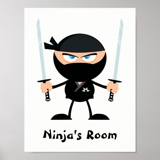 Gepersonaliseerde zwarte gordel Ninja Warrior Two  Poster (Voorkant)