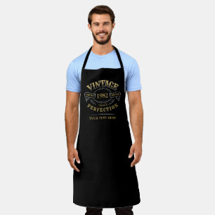Gepersonaliseerde zwarte gouden Vintage tot perfec Schort
