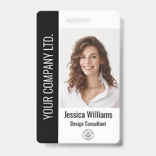 Gepersonaliseerde zwarte ID van medewerker van bed Badge