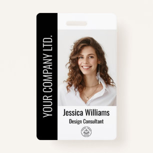 Gepersonaliseerde zwarte ID van medewerker van bed Badge