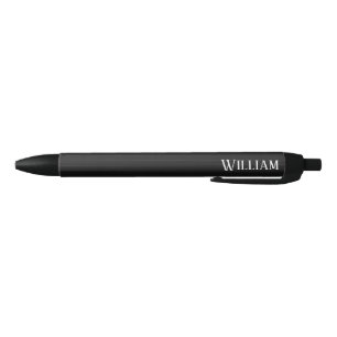 Gepersonaliseerde zwarte instripes inkt pen