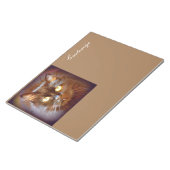 Gepersonaliseerde zwarte kat notitieblok (Schuin)