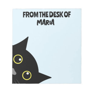 GEPERSONALISEERDE ZWARTE KAT PEKING NOTE PAD BRIEF NOTITIEBLOK