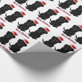 Gepersonaliseerde zwarte Kerstmis Cadeaupapier (Hoek)