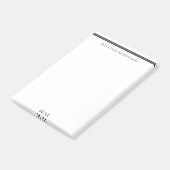 Gepersonaliseerde zwarte lijnen met naam post-it® notes (Schuin)