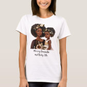 Gepersonaliseerde zwarte mam en dochter (18) t-shirt (Voorkant)