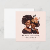 Gepersonaliseerde zwarte mam en dochter (20) (Voorkant / Achterkant)